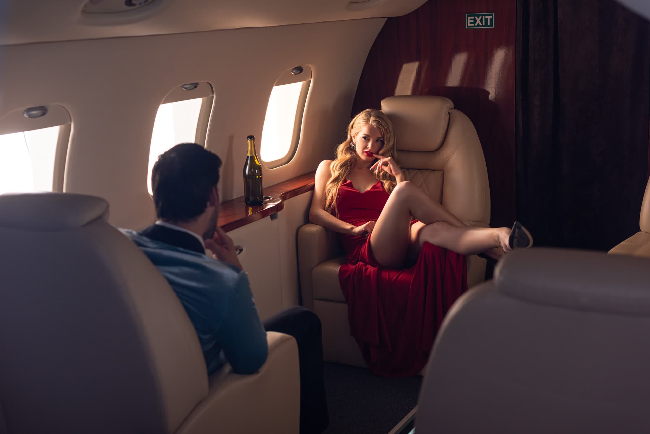 Private jet cabin
